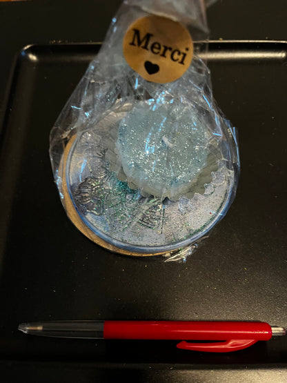 Plateau rond avec bougie