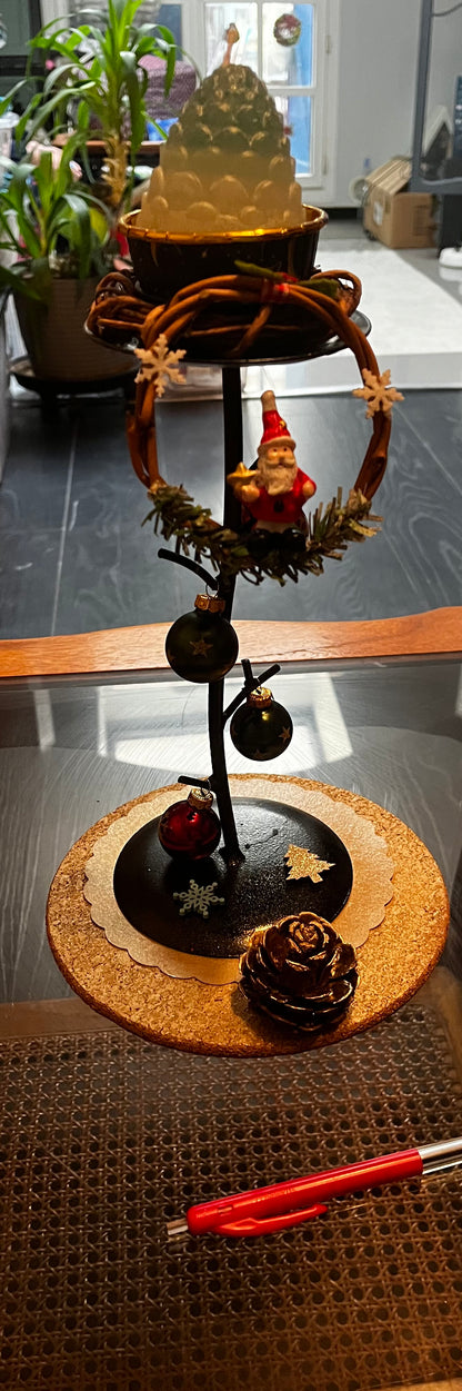 Centre de table pour les fêtes de fin d année avec bougie