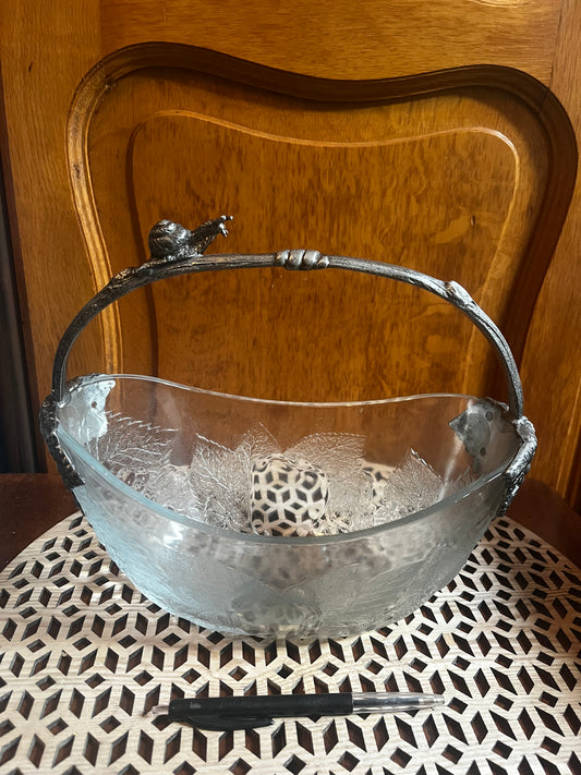 Corbeille à fruit en verre