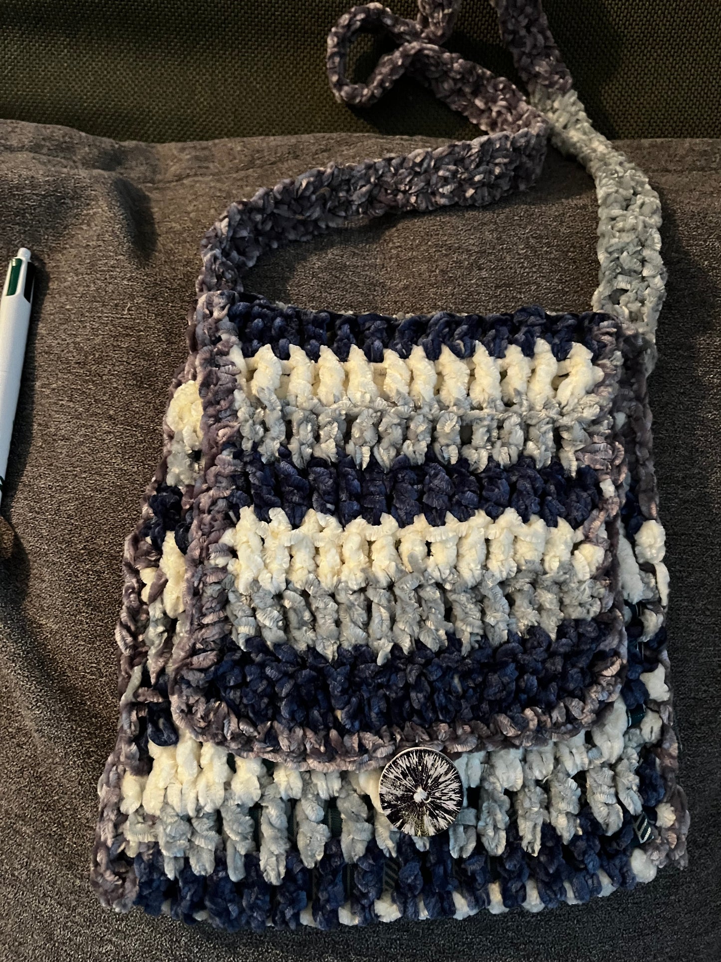Sac mini bleu/gris/blanc
