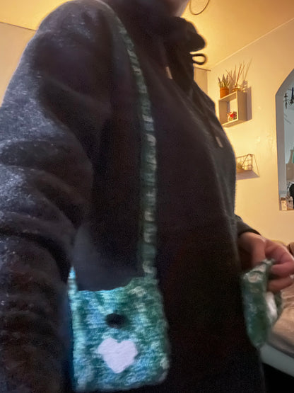 Sac+porte monnaie+mini sacoche vert