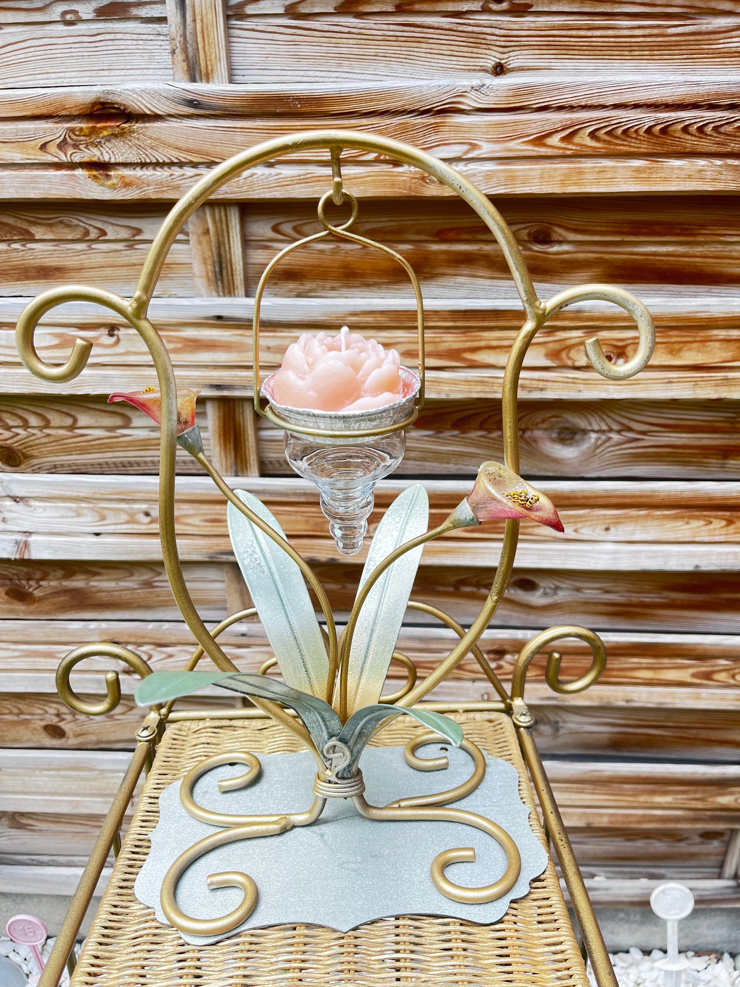 Porte bougie fleurs