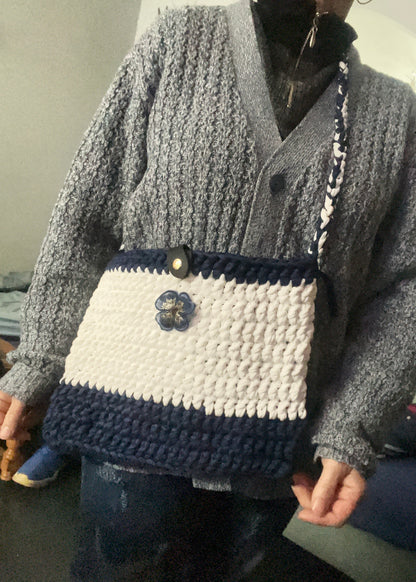 Sac bleu et blanc