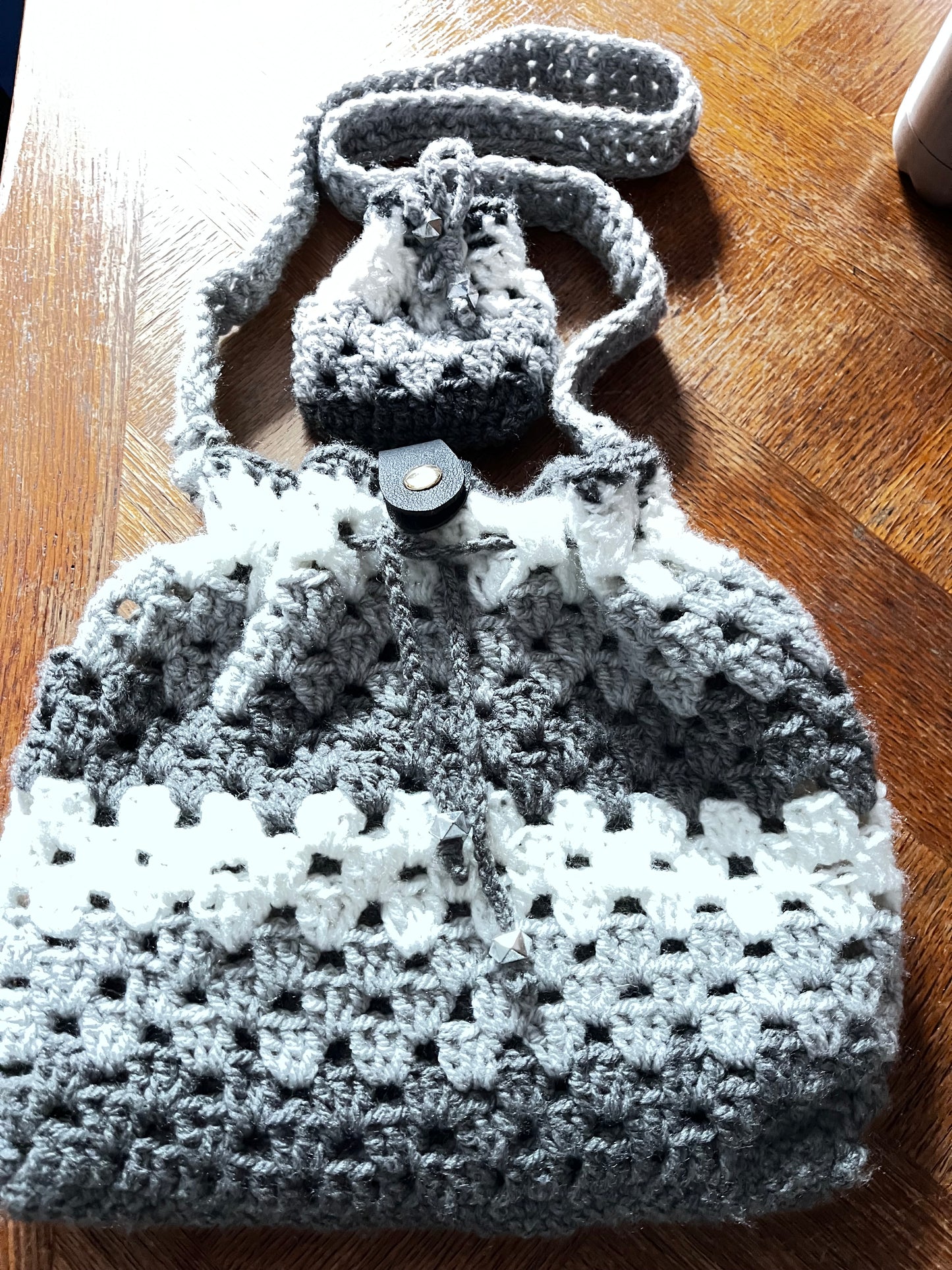 Sac 3 tons de gris et blanc