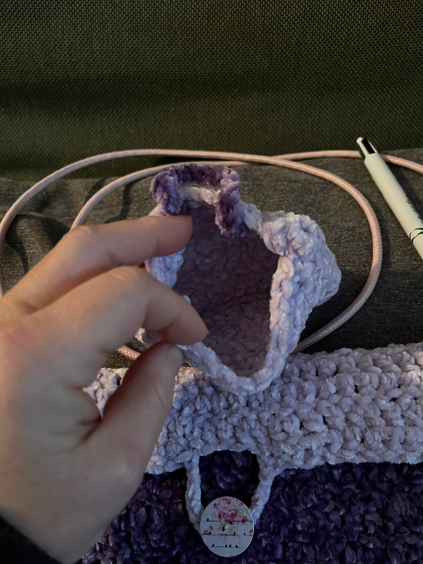 Sac + porte monnaie violet