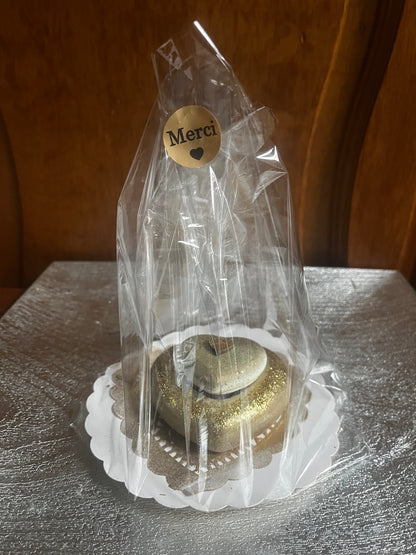 Bougie / cœur en plâtre