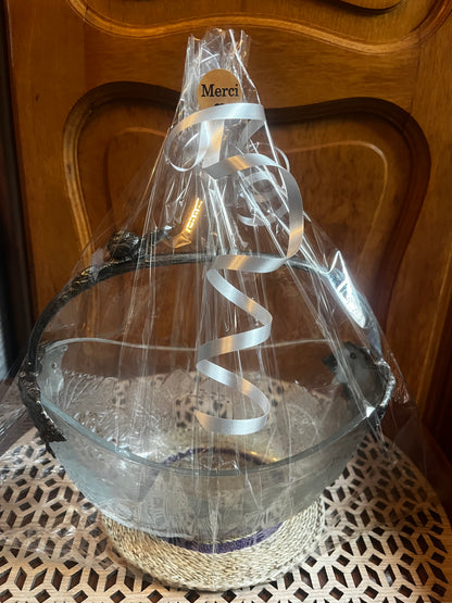 Corbeille à fruit en verre
