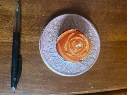 Plateau rond avec bougie