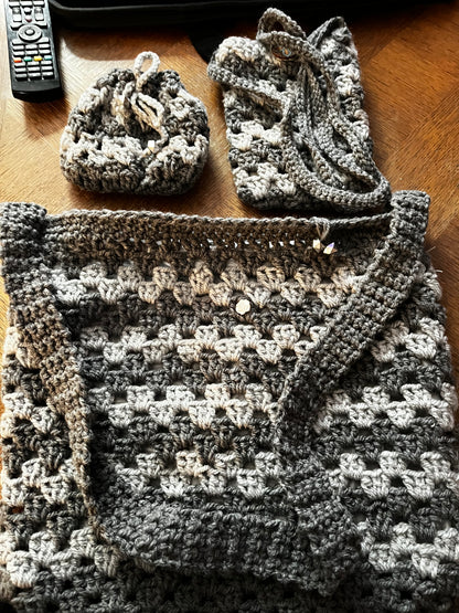 Sac gris foncé et gris clair