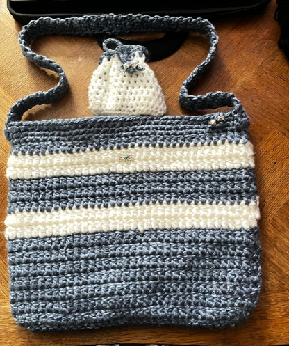 Sac bleu et blanc