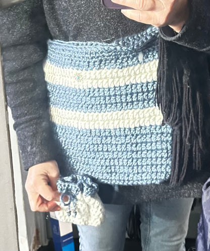 Sac bleu et blanc