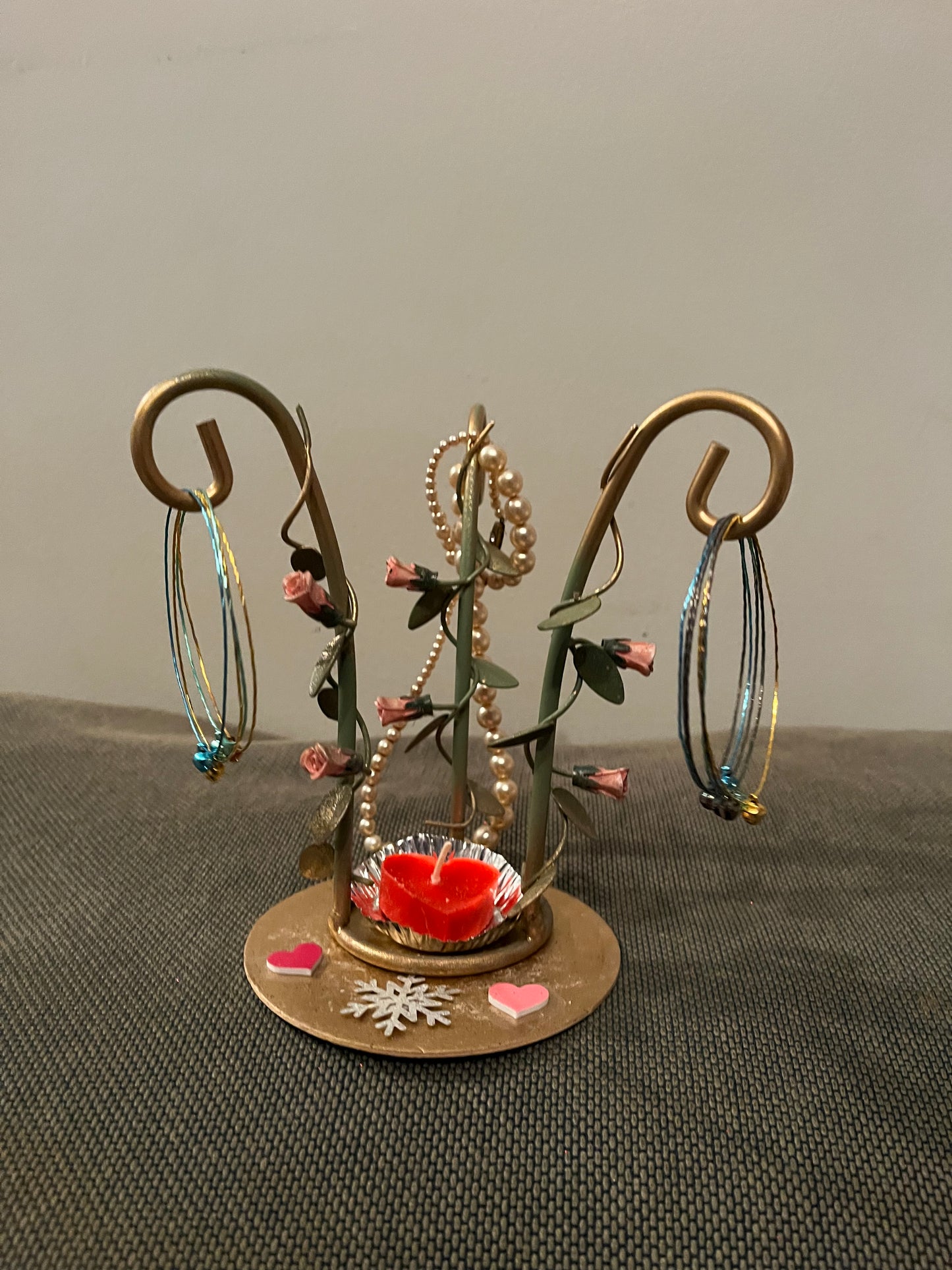 Porte bijoux et bougie cœur