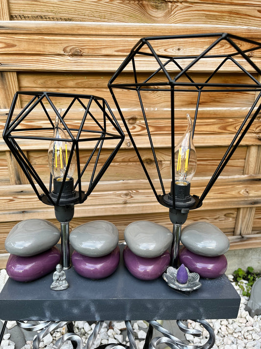 Lampe moderne zen et galets