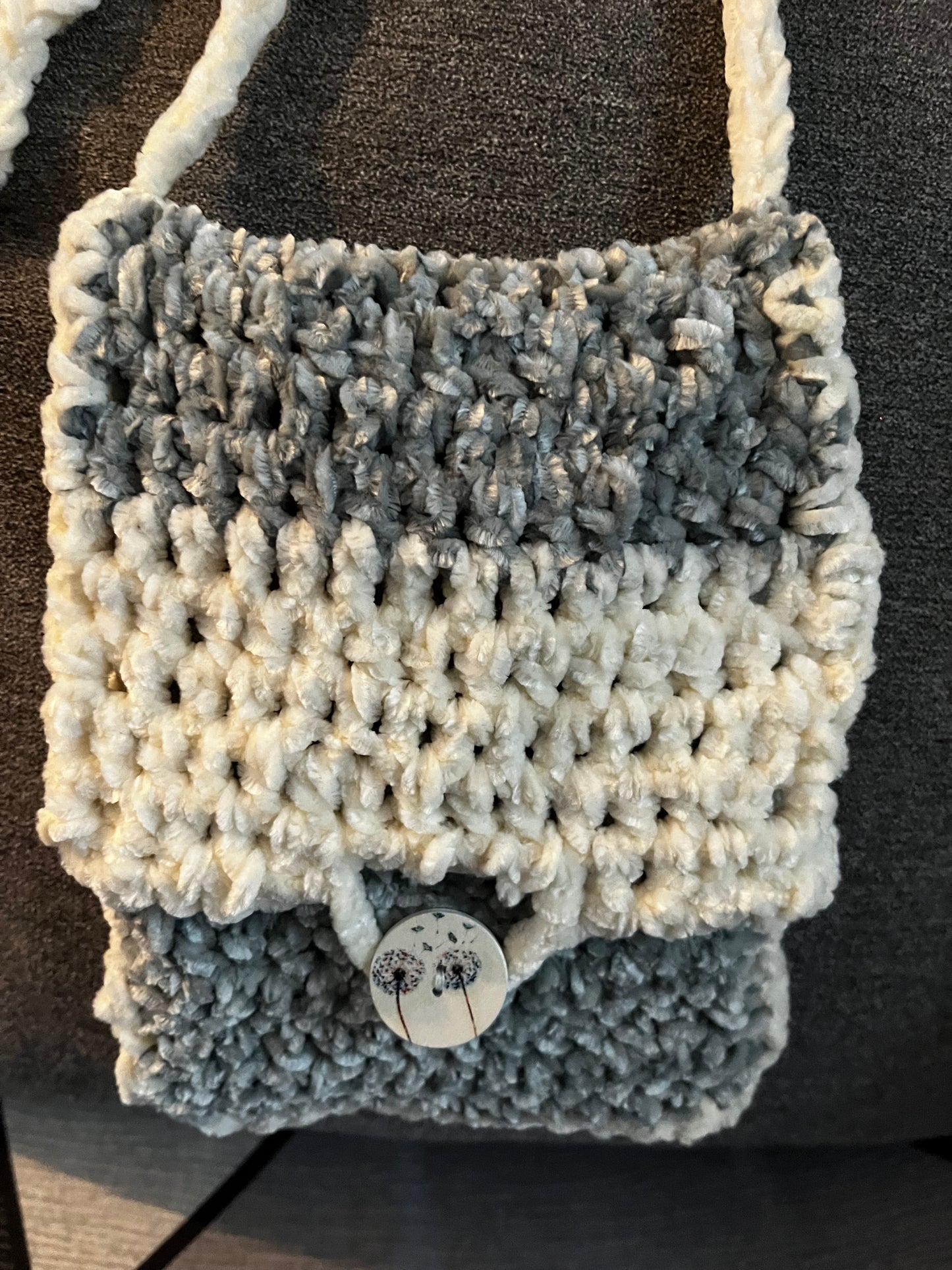 Sac mini gris et blanc