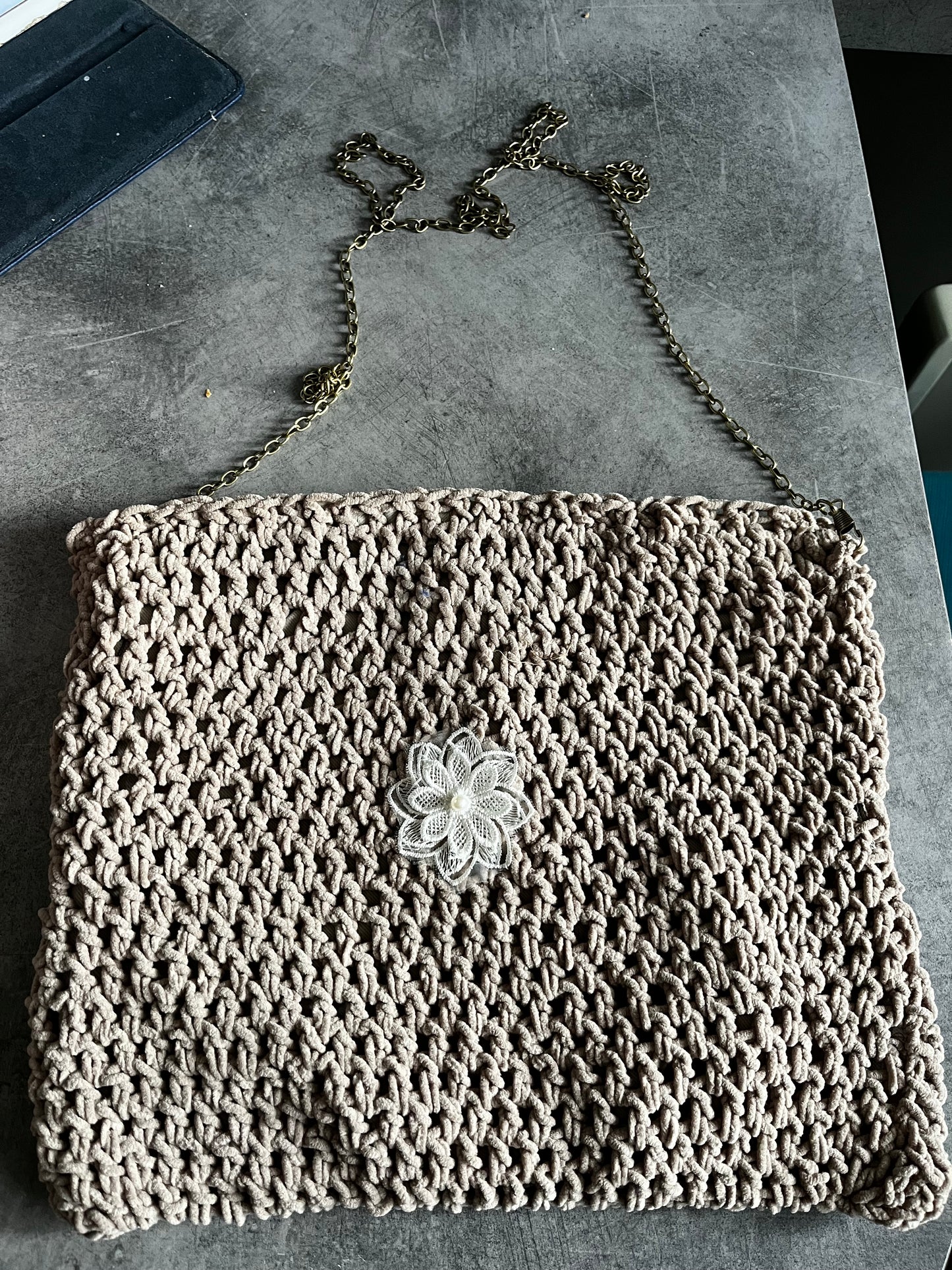 Sac et pochette beige