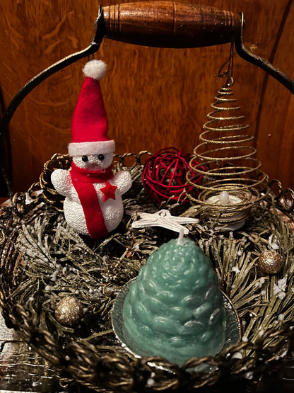 Centre de table dans un panier