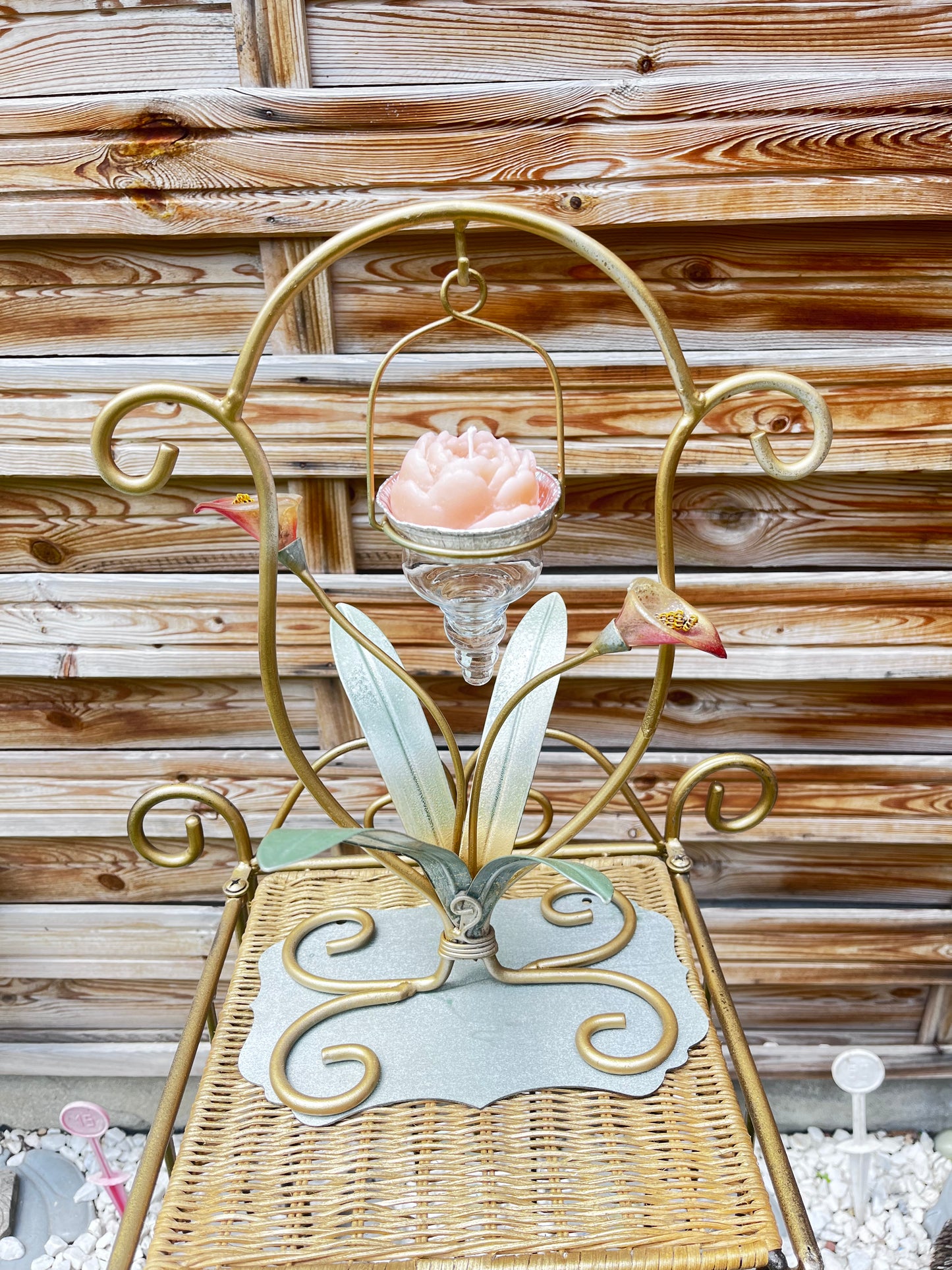 Porte bougie fleurs