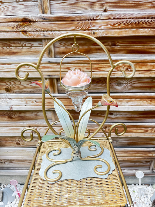 Porte bougie fleurs