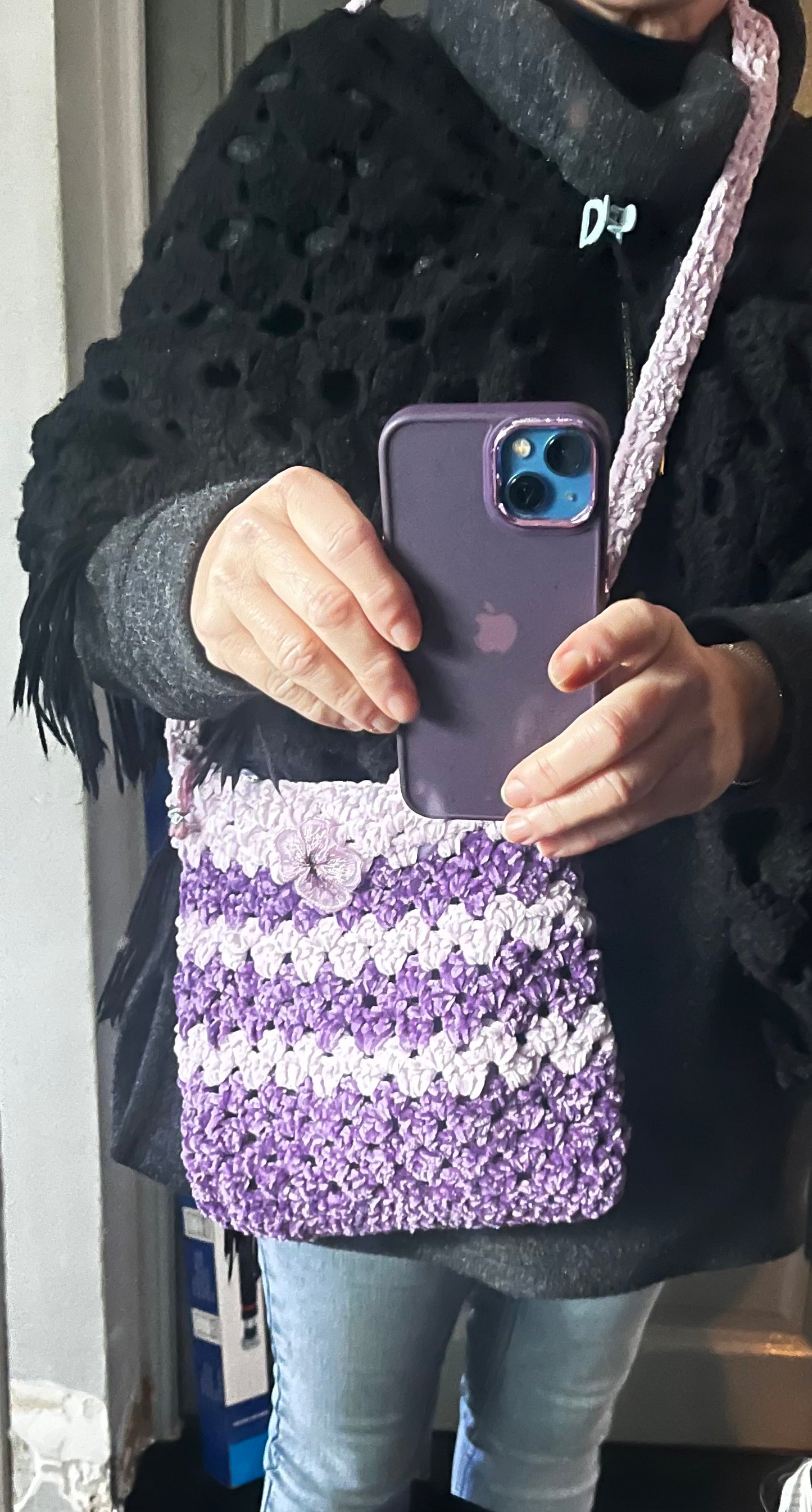 Sac violet et rose