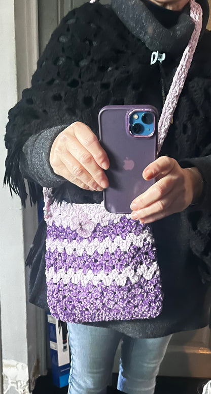 Sac violet et rose