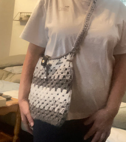 Sac 3 tons de gris et blanc