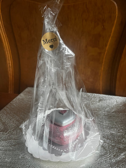 Bougie / cœur en plâtre