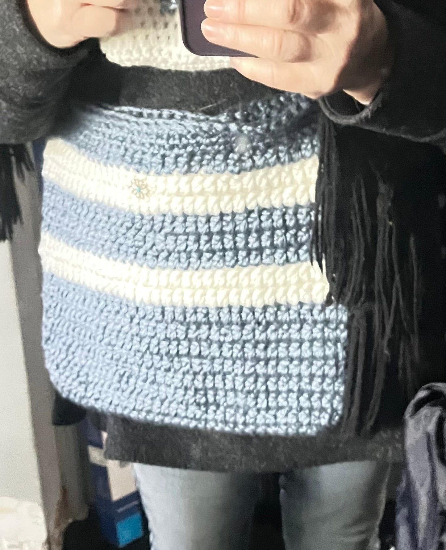 Sac bleu et blanc
