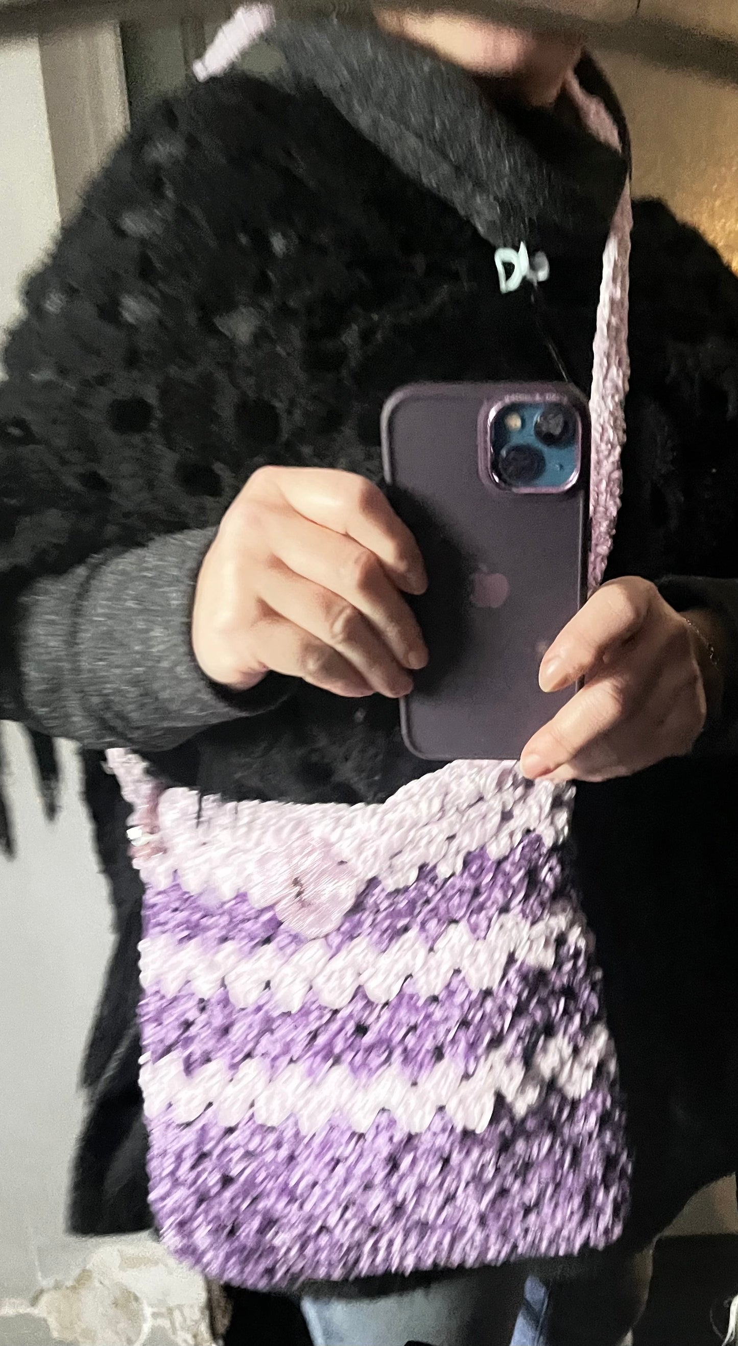 Sac violet et rose