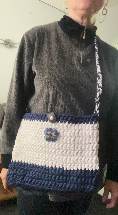 Sac bleu et blanc