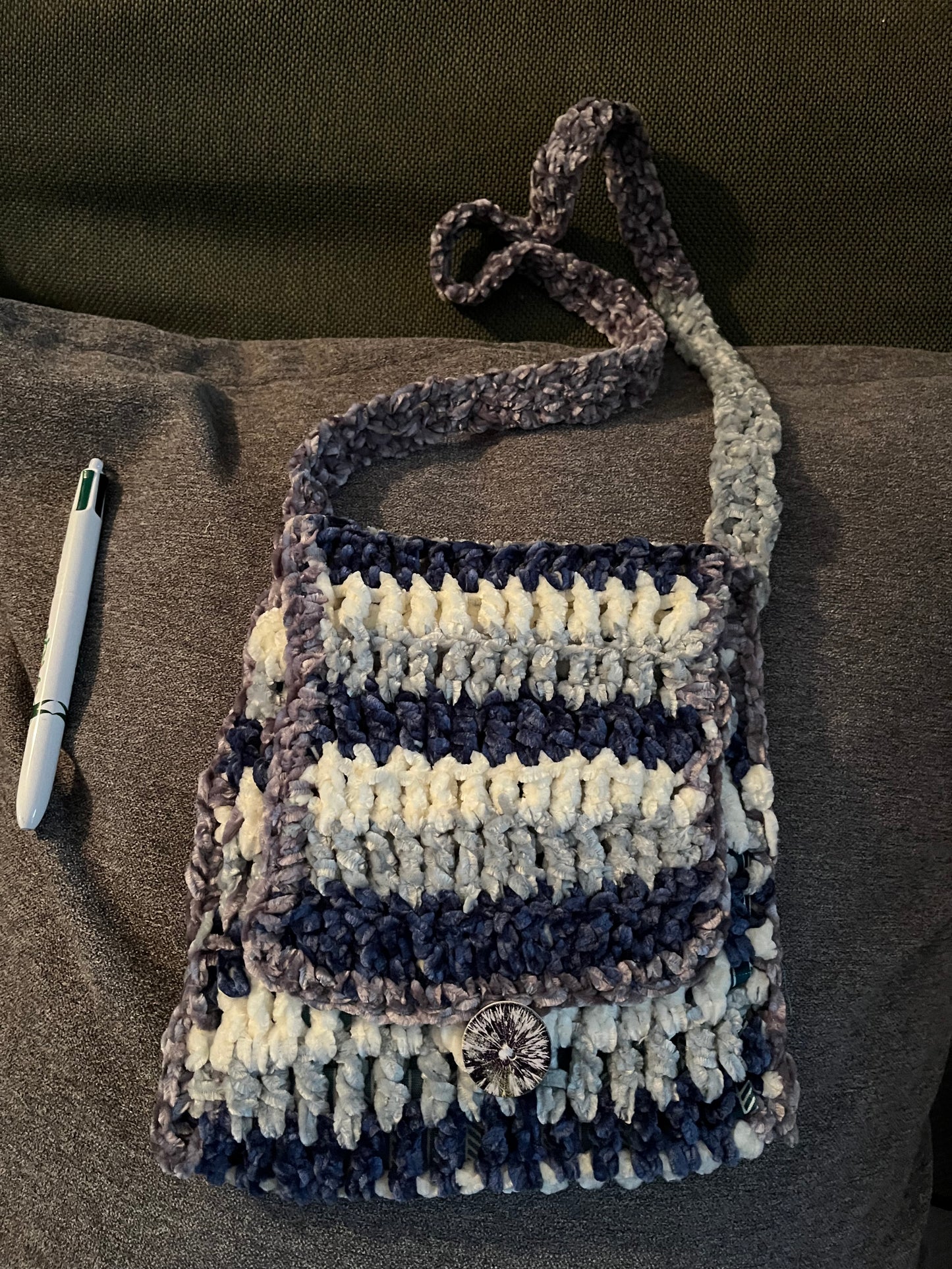 Sac mini bleu/gris/blanc