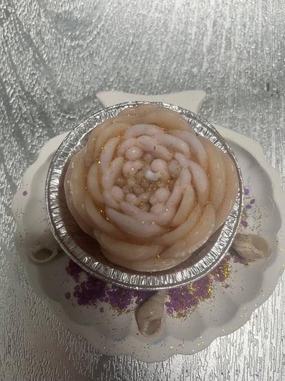 Bougie / coquille st Jacques en plâtre