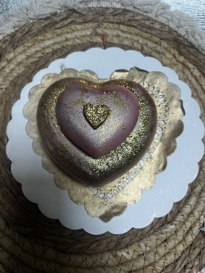 Bougie / cœur en plâtre