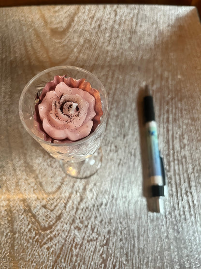 Bougie / mini verre à pieds