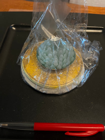 Plateau rond avec bougie