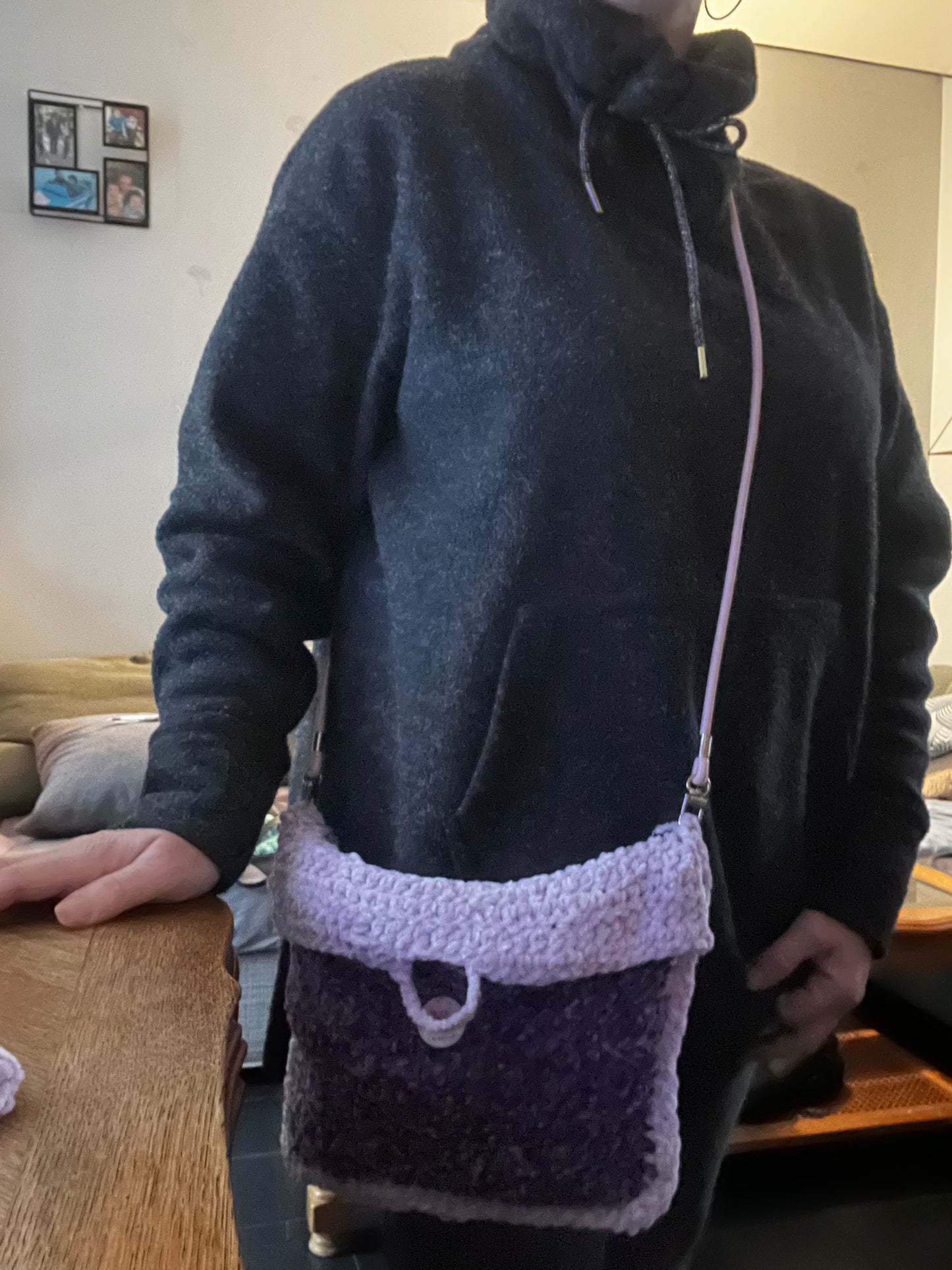 Sac + porte monnaie violet