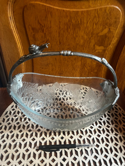 Corbeille à fruit en verre