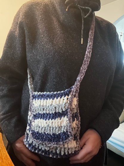 Sac mini bleu/gris/blanc