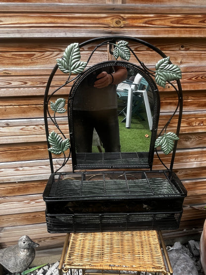 Miroir feuilles et tiroir avec mise à prix à 89,00 euros
