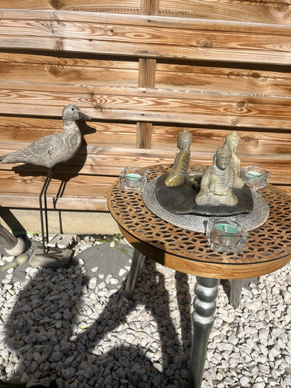 Bougeoir zen avec plateau à pieds
