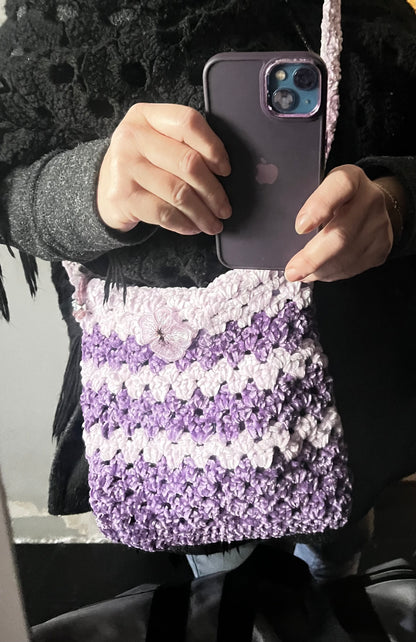 Sac violet et rose