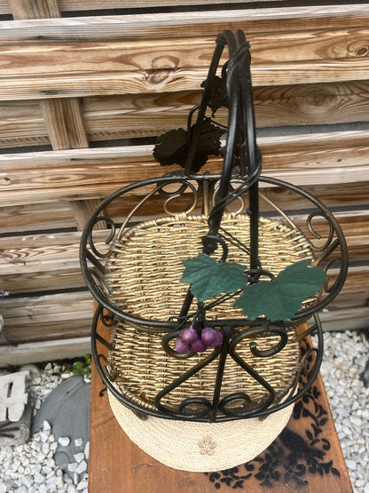 Panier double à fruits.