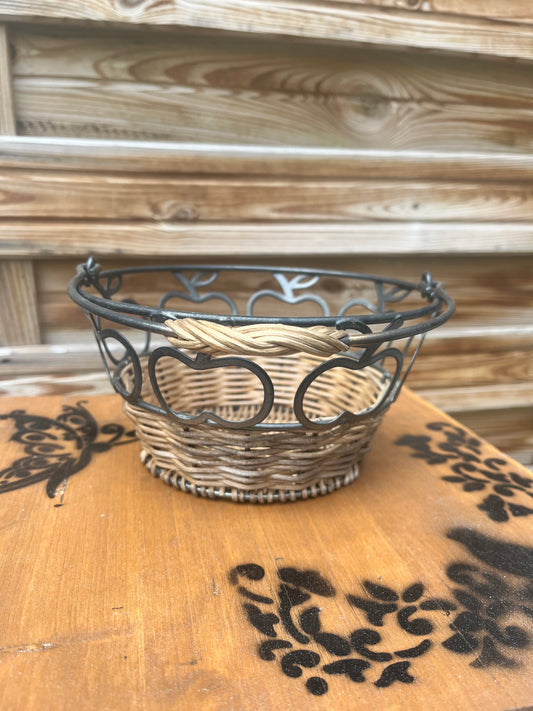 Panier décors pommes