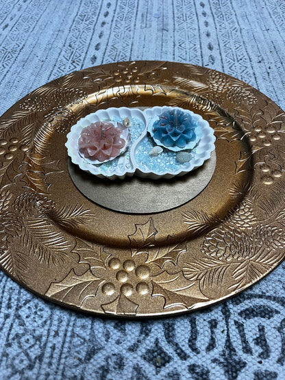 Bougies / support double coquille