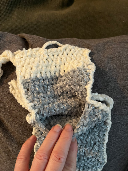 Sac mini gris et blanc