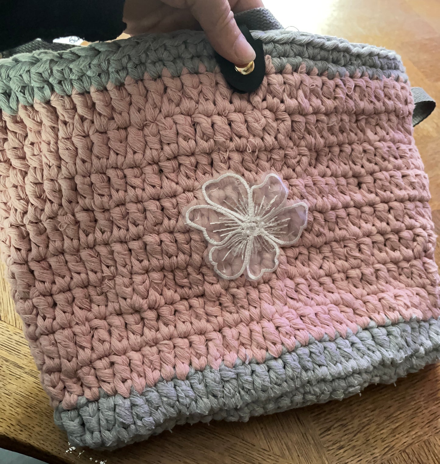 Sac rose et gris