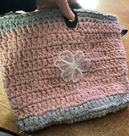 Sac rose et gris