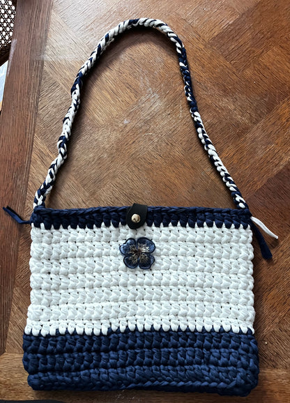 Sac bleu et blanc