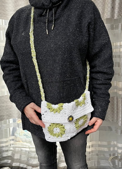Sac protège livre ou cahier blanc et vert