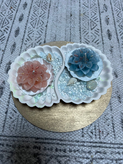 Bougies / support double coquille