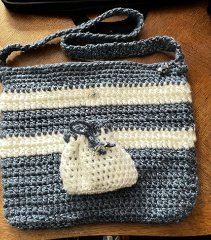 Sac bleu et blanc